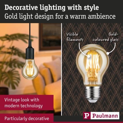 Dimmable LED Bulb FILAMENT E27/6W/230V 1700K - Paulmann 28522