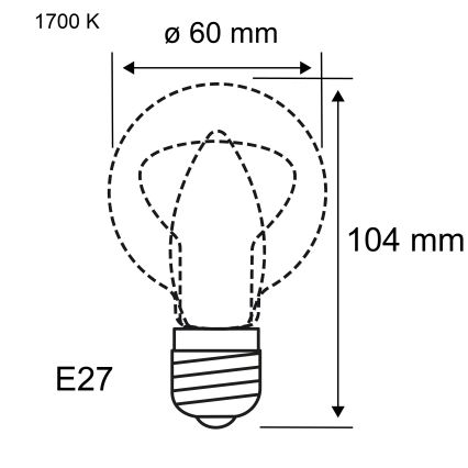 Dimmable LED Bulb FILAMENT E27/6W/230V 1700K - Paulmann 28522