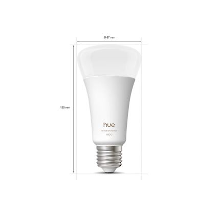 Philips Hue WHITE AND COLOR AMBIANCE Dimmable LED Bulb E27/11,8W/230V 1000-20000K
