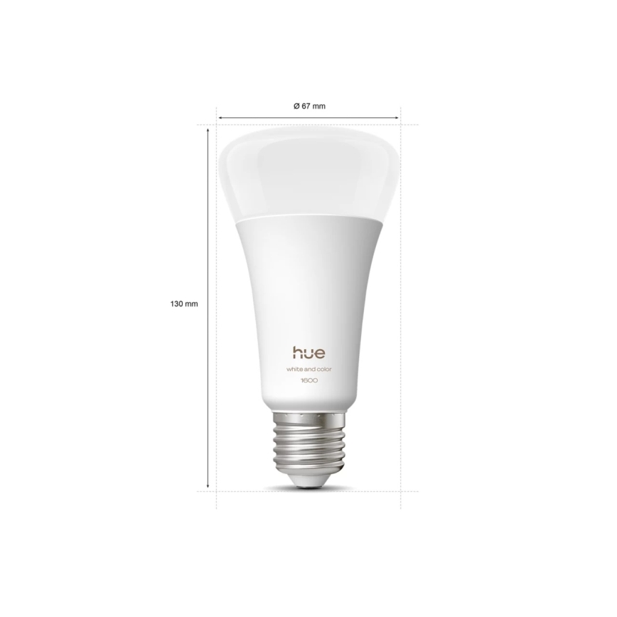 Philips Hue WHITE AND COLOR AMBIANCE Dimmable LED Bulb E27/11,8W/230V 1000-20000K