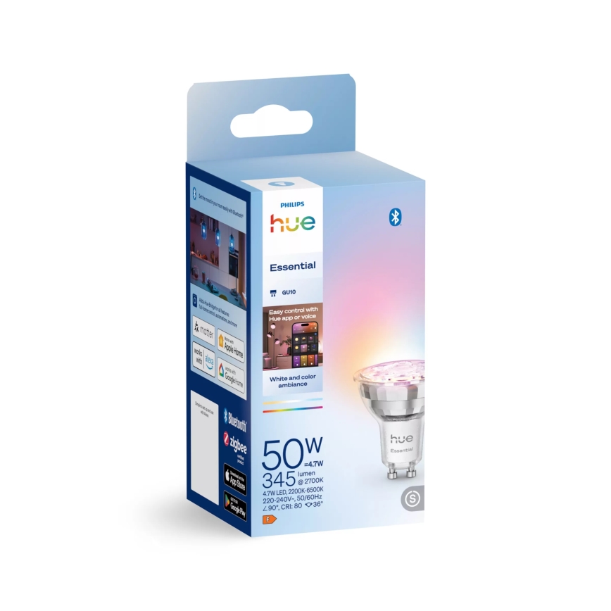 Dimmable LED bulb Philips Hue White and Color Ambiance Essential GU10/4.7W/230V 2200-6500K