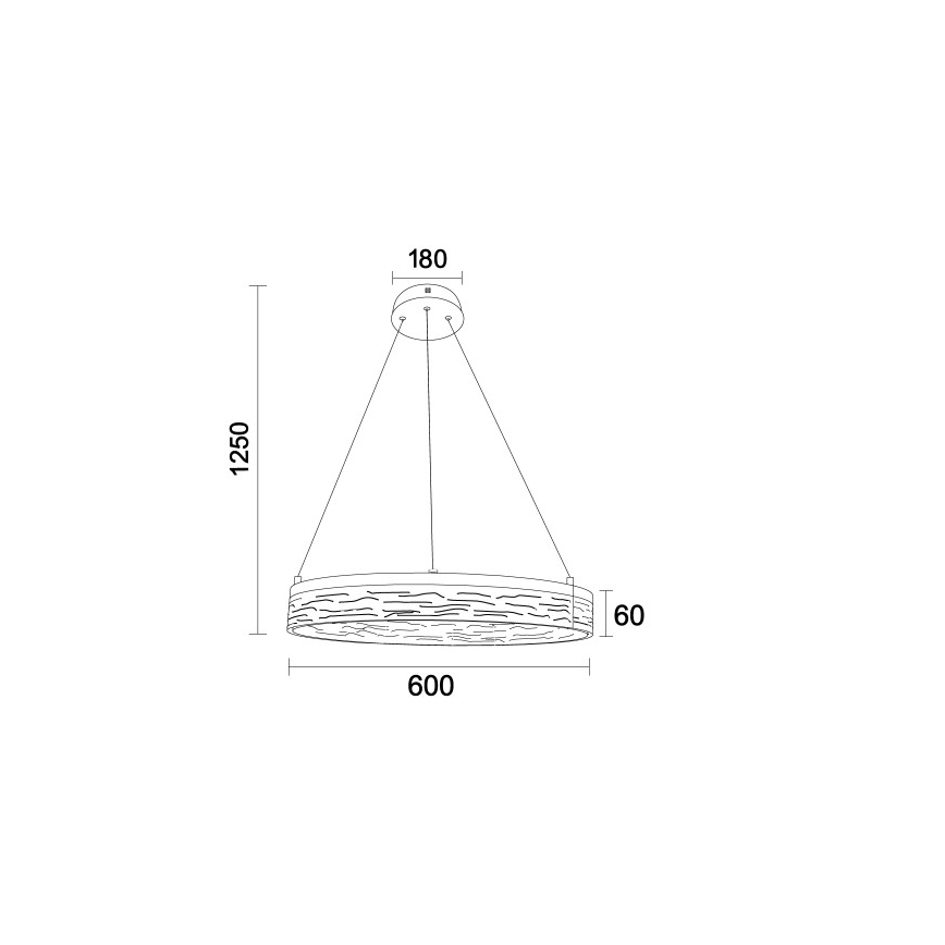 LED dimmable cable-suspended pendant ALIANZ LED/45W/230V 3000-6000K dia. 60 cm + remote control