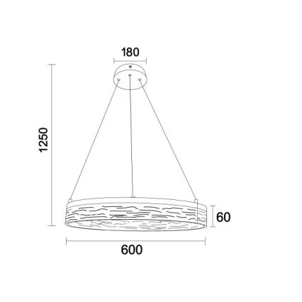 LED Dimmable Cable Pendant Light ALIANZ LED/45W/230V 3000-6000K Ø 60 cm + Remote Control