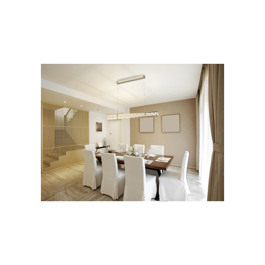 LED Dimmable Crystal Chandelier on Cable ENRIQUE LED/20W//230V 3000-6000K + Remote Control