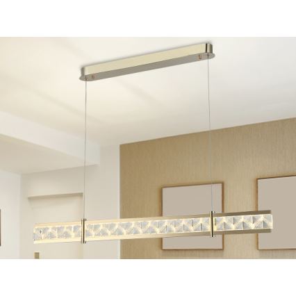 LED Dimmable Crystal Chandelier on Cable ENRIQUE LED/20W//230V 3000-6000K + Remote Control