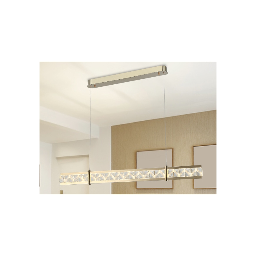 LED Dimmable Crystal Chandelier on Cable ENRIQUE LED/20W//230V 3000-6000K + Remote Control