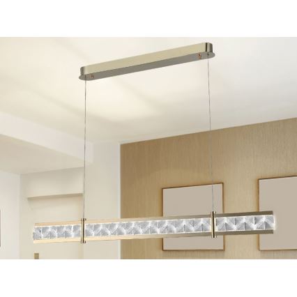 LED Dimmable Crystal Chandelier on Cable ENRIQUE LED/20W//230V 3000-6000K + Remote Control