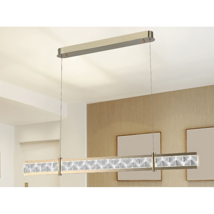 LED Dimmable Crystal Chandelier on Cable ENRIQUE LED/20W//230V 3000-6000K + Remote Control