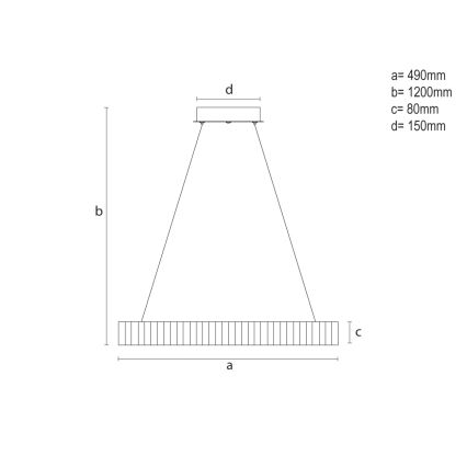 Dimmable LED cable-suspended pendant light LED/75W/230V 3000-6500K Ø 49 cm + remote control