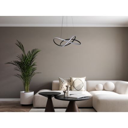 LED Dimmable Cable-Suspended Chandelier LED/85W/230V 3000-6500K Ø60 cm + Remote Control