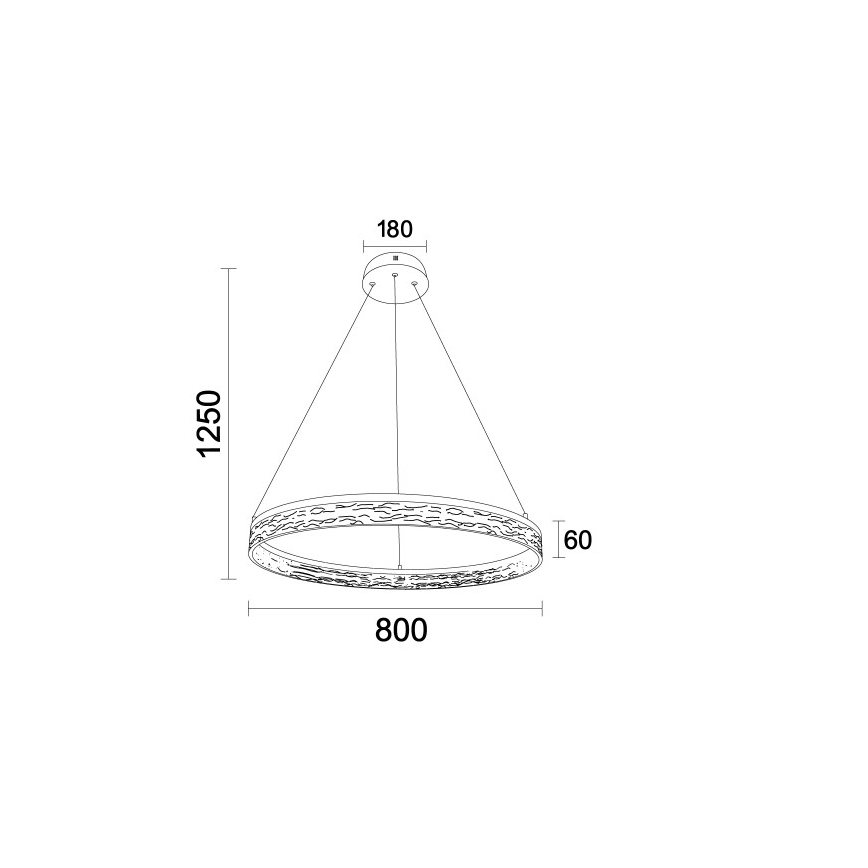 LED Dimmable Cable Pendant ALIANZ LED/60W/230V 3000-6000K Ø 80 cm + Remote Control