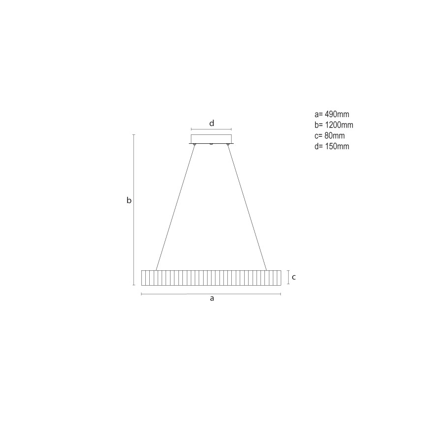 Dimmable LED cable-suspended pendant light LED/75W/230V 3000-6500K dia. 49 cm + remote control