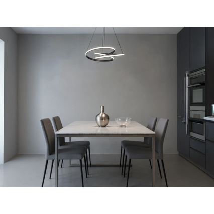 Dimmable LED cable-suspended pendant light LED/85W/230V 3000-6500K Ø 49 cm + remote control