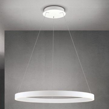 Dimmable LED cable-suspended pendant light KOLK LED/80W/230V 2700/3000/4000K Ø 80 cm white
