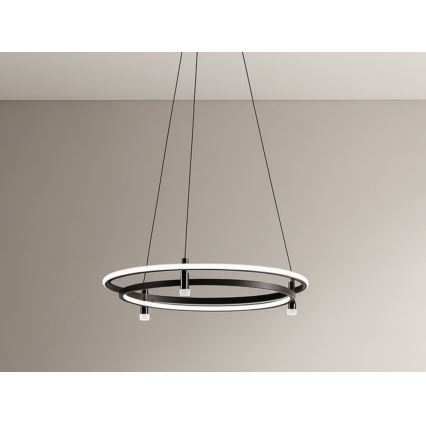 LED Dimmable Cable-Suspended Pendant Light LED/100W/230V 3000–6500K Ø 60 cm + Remote Control