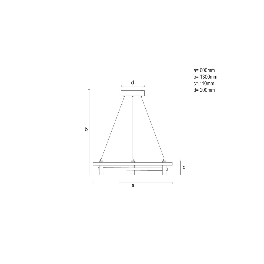LED Dimmable Cable-Suspended Pendant Light LED/100W/230V 3000–6500K Ø 60 cm + Remote Control