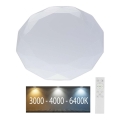 Dimmable LED ceiling light 60W/230V 3000K/4000K/6500K Ø 50 cm + remote control