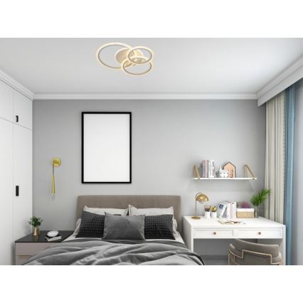 Dimmable LED Ceiling Light / 90W / 230V / 3000–6500K + Remote Control