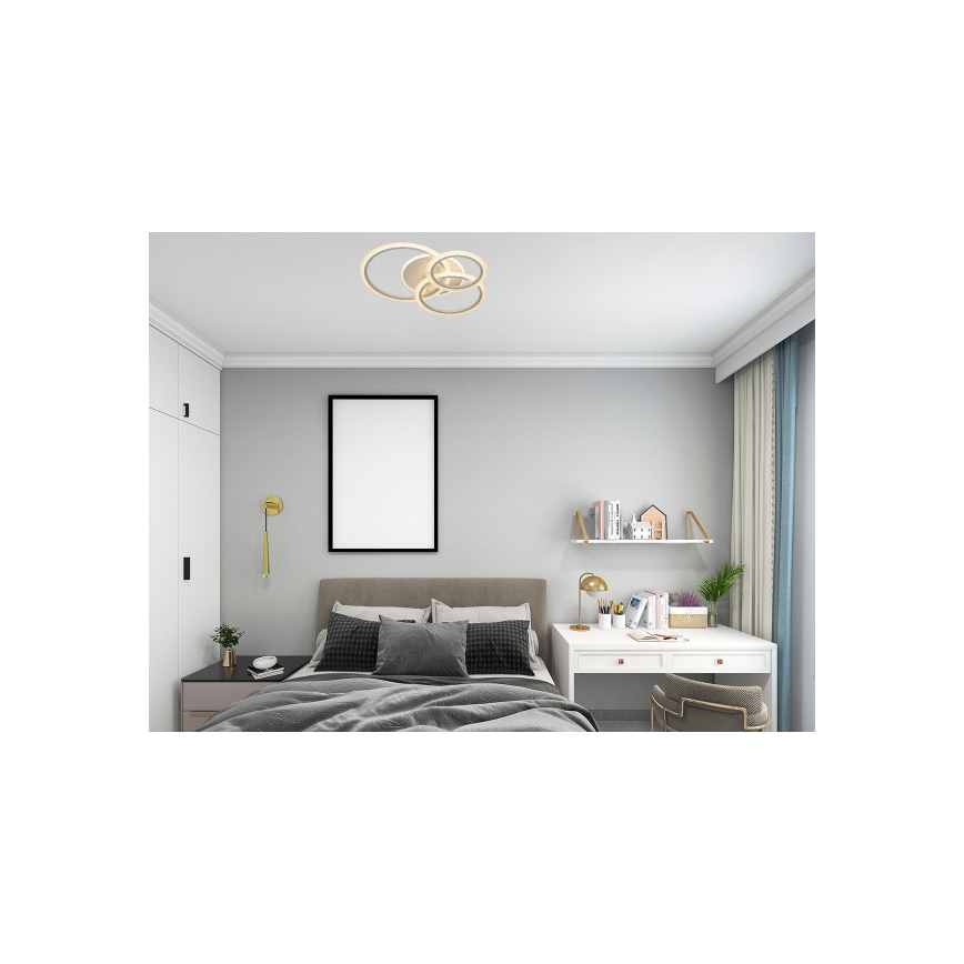 Dimmable LED Ceiling Light / 90W / 230V / 3000–6500K + Remote Control