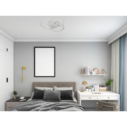 Dimmable LED Ceiling Light / 90W / 230V / 3000–6500K + Remote Control
