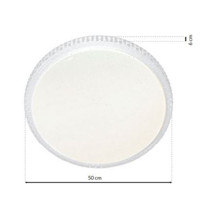 Dimmable LED Ceiling Light CRUZ with Remote Control, 66W, 230V, 3300 lm