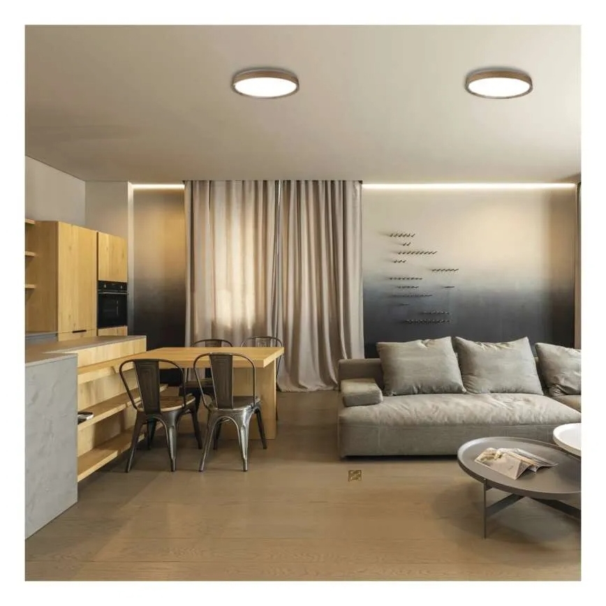 Dimmable LED Ceiling Light ILVI LED/30W/230V 2700-6500K Ø 40 cm Beige + Remote Control