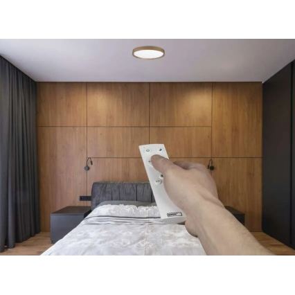 Dimmable LED Ceiling Light ILVI LED/30W/230V 2700-6500K Ø 40 cm Beige + Remote Control