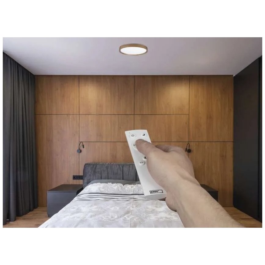Dimmable LED Ceiling Light ILVI LED/30W/230V 2700-6500K Ø 40 cm Beige + Remote Control
