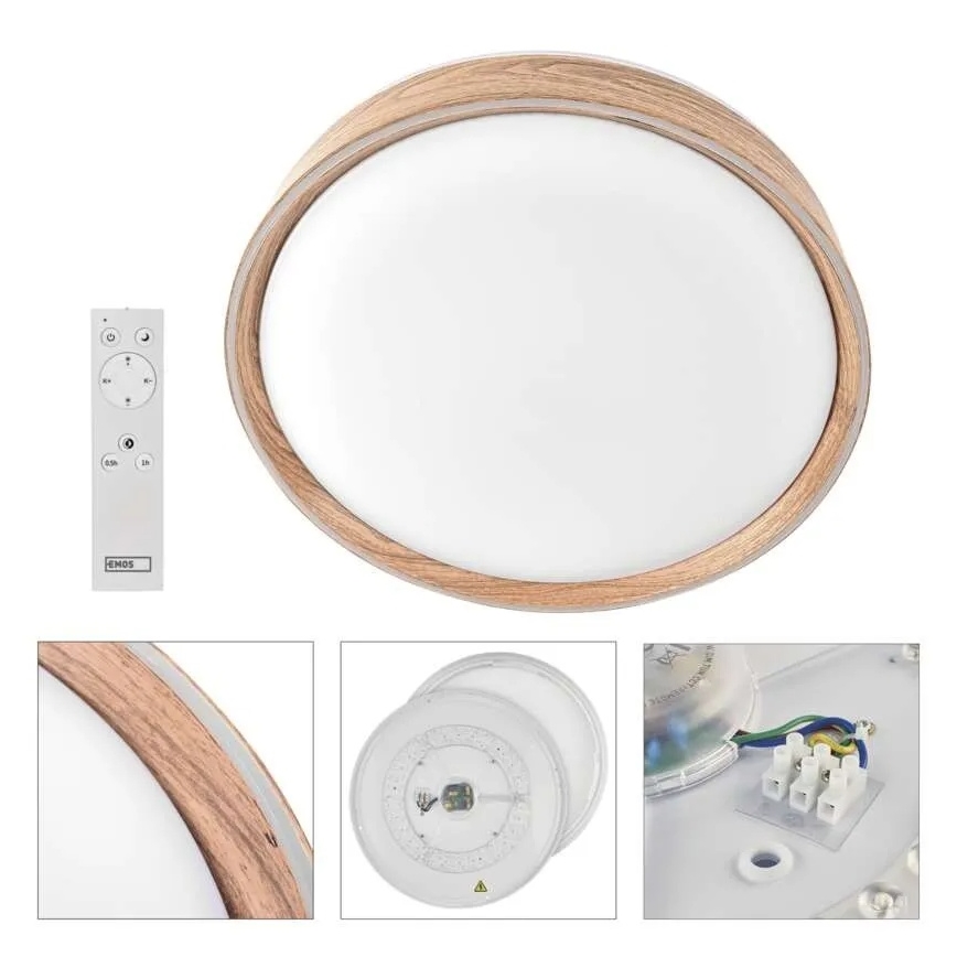 Dimmable LED Ceiling Light ILVI LED/30W/230V 2700-6500K Ø 40 cm Beige + Remote Control