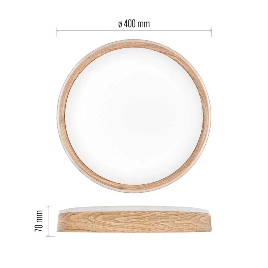 Dimmable LED Ceiling Light ILVI LED/30W/230V 2700-6500K Ø 40 cm Beige + Remote Control
