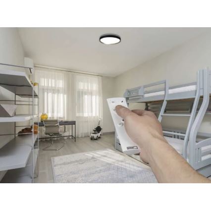 Dimmable LED ceiling light ILVI LED/30W/230V 2700-6500K Ø 40 cm black/brass + remote control
