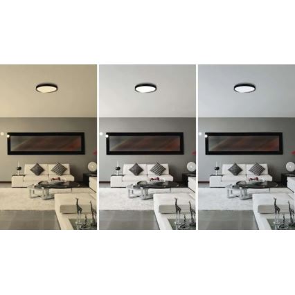 Dimmable LED ceiling light ILVI LED/30W/230V 2700-6500K Ø 40 cm black/brass + remote control