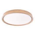 Dimmable LED ceiling light ILVI LED/30W/230V 2700-6500K Ø 40 cm wood-effect + remote control