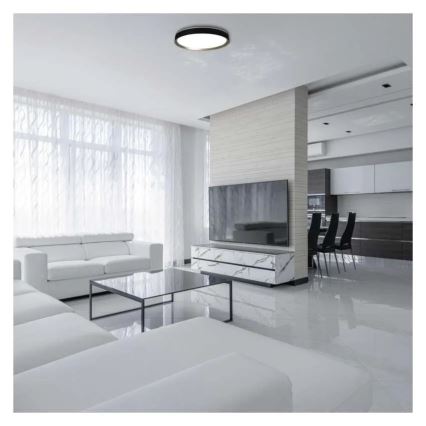 LED Dimmable Ceiling Light ILVI LED/45W/230V 2700-6500K Ø 50 cm Black/Brass + Remote Control