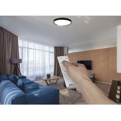 LED Dimmable Ceiling Light ILVI LED/45W/230V 2700-6500K Ø 50 cm Black/Brass + Remote Control