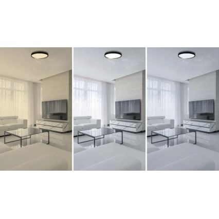 LED Dimmable Ceiling Light ILVI LED/45W/230V 2700-6500K Ø 50 cm Black/Brass + Remote Control
