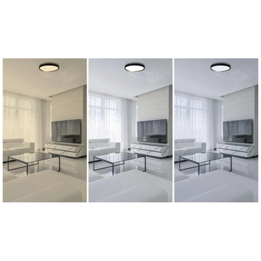 LED Dimmable Ceiling Light ILVI LED/45W/230V 2700-6500K Ø 50 cm Black/Brass + Remote Control