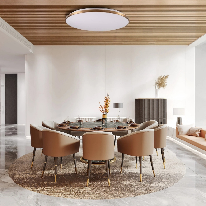 LED Dimmable Ceiling Light KERN LED/100W/230V 3000/4000/6000K Ø 100 cm Gold + Remote Control