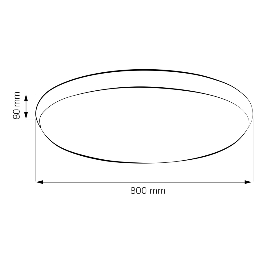 Dimmable ceiling light KERN LED/80W/230V 3000/4000/6000K Ø 80 cm gold + remote control