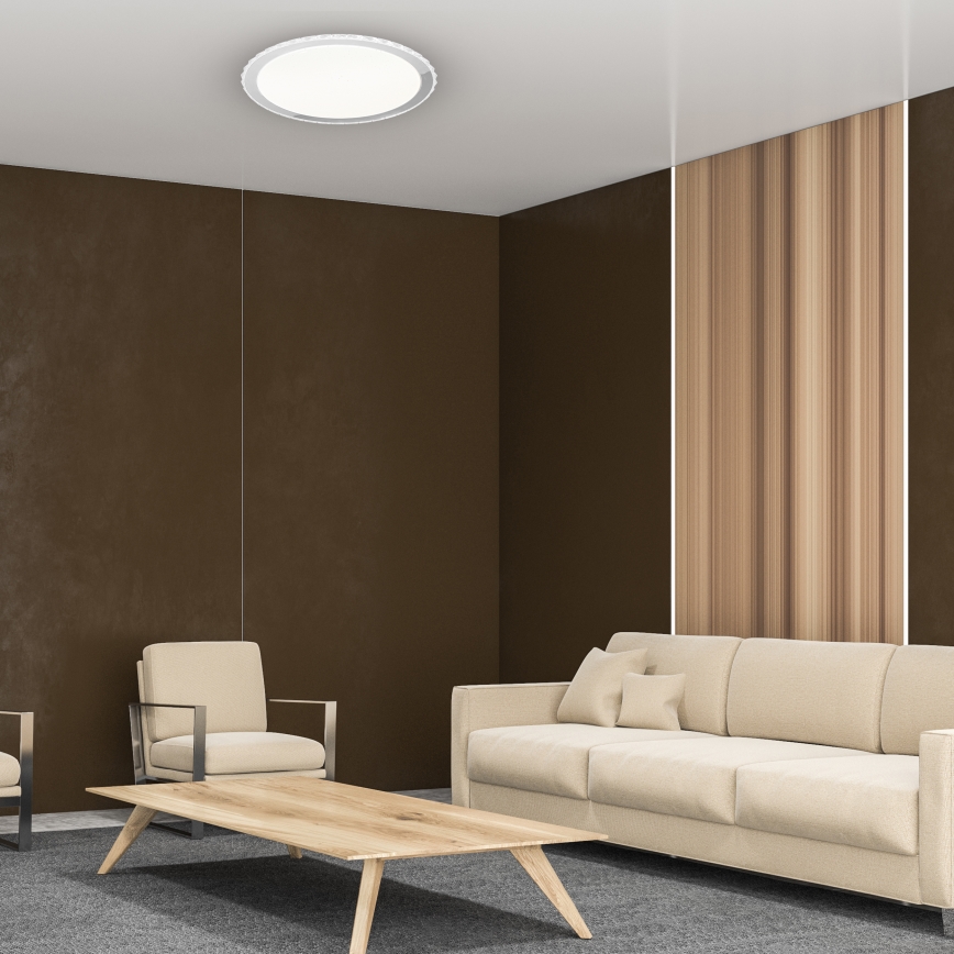 Dimmable LED Ceiling Light LAYLA with Remote Control, 66W/230V