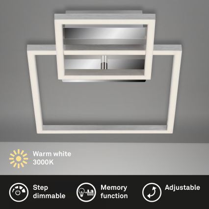 Dimmable LED Ceiling Light LED/12W/230V 3000K Matte Chrome