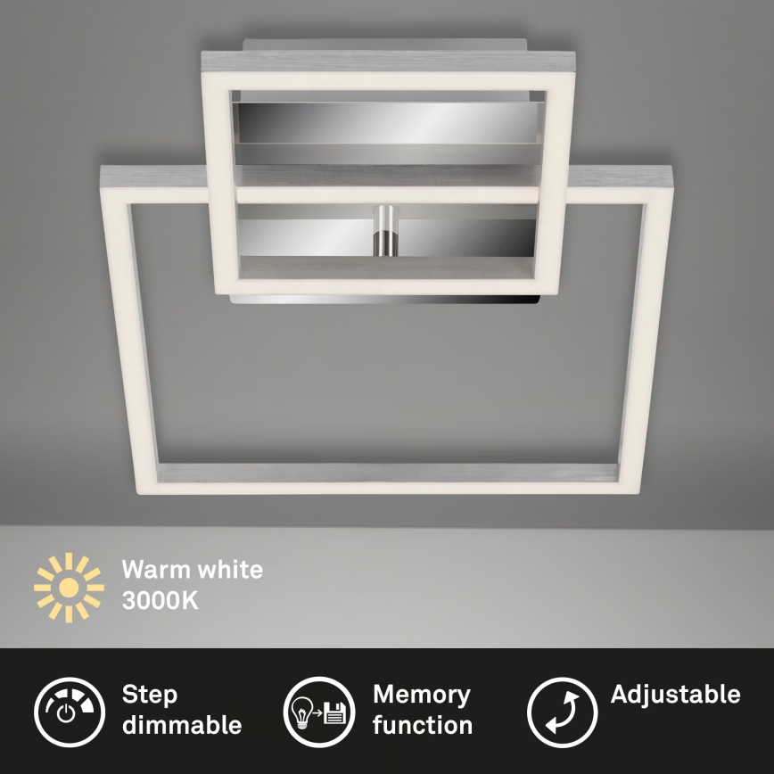 Dimmable LED Ceiling Light LED/12W/230V 3000K Matte Chrome