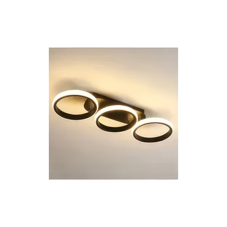 Dimmable LED ceiling light LED/30W/230V 3000-6500K black Tuya Wi-Fi + remote control