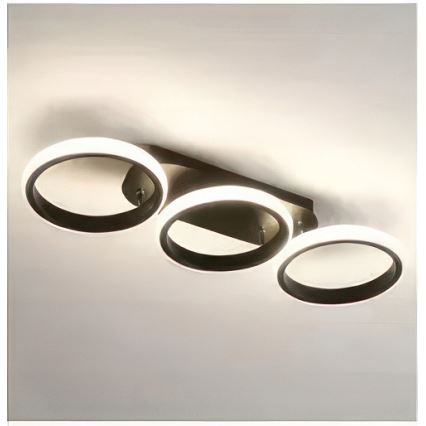 Dimmable LED ceiling light LED/30W/230V 3000-6500K black Tuya Wi-Fi + remote control