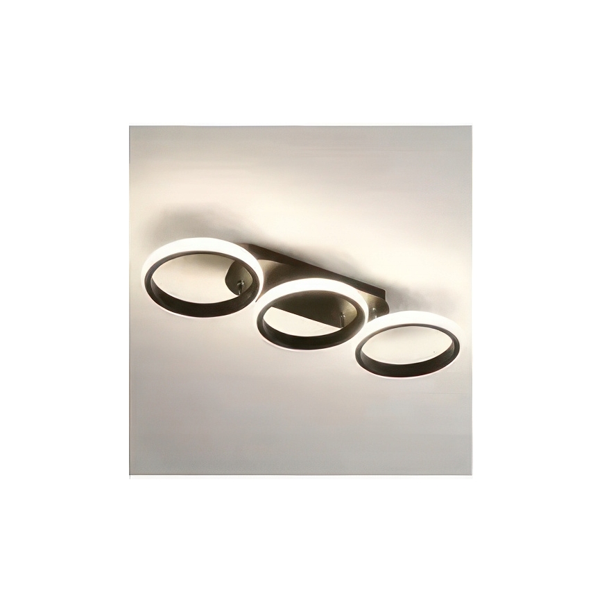 Dimmable LED ceiling light LED/30W/230V 3000-6500K black Tuya Wi-Fi + remote control