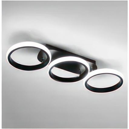 Dimmable LED ceiling light LED/30W/230V 3000-6500K black Tuya Wi-Fi + remote control