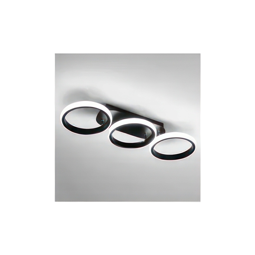 Dimmable LED ceiling light LED/30W/230V 3000-6500K black Tuya Wi-Fi + remote control