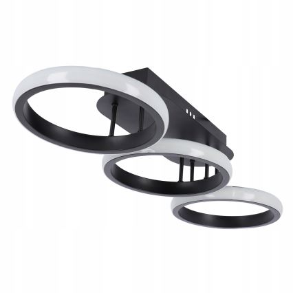 Dimmable LED ceiling light LED/30W/230V 3000-6500K black Tuya Wi-Fi + remote control