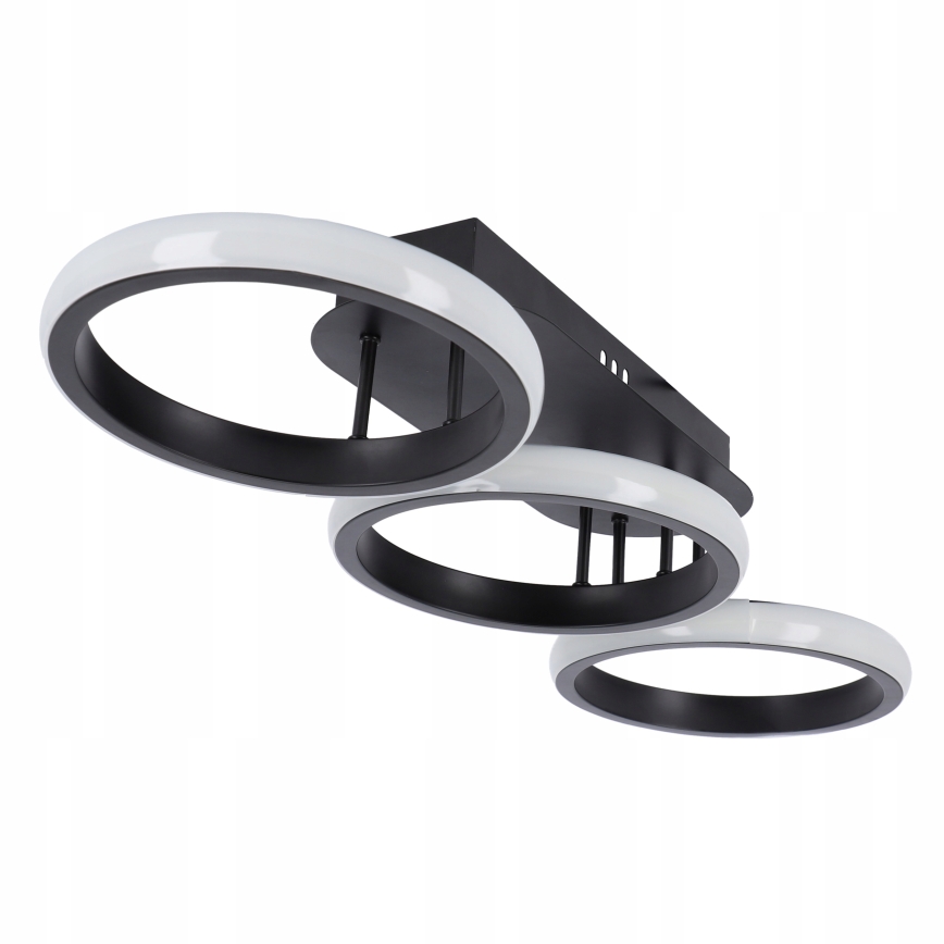 Dimmable LED ceiling light LED/30W/230V 3000-6500K black Tuya Wi-Fi + remote control