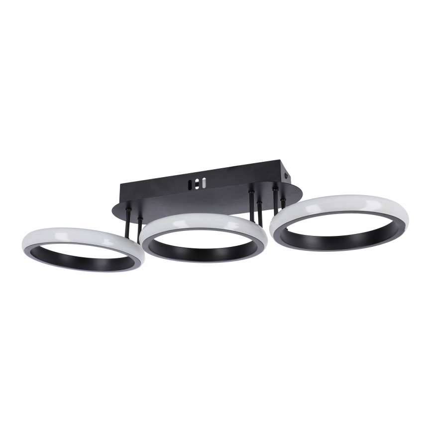 Dimmable LED ceiling light LED/30W/230V 3000-6500K black Tuya Wi-Fi + remote control